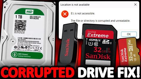 HOW TO FIX CORRUPTED HDD USB SD The File Or Directory Is Corrupted Or