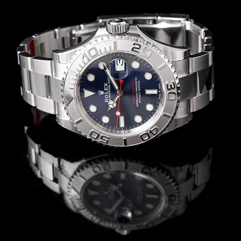 Yacht Master Automatic Blue Dial Stainless Steel And Platinum Men S Watch