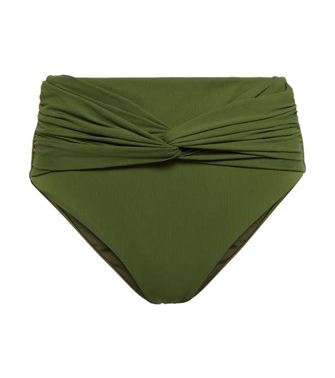 Knotted Bikini Bottoms In Green Johanna Ortiz Mytheresa