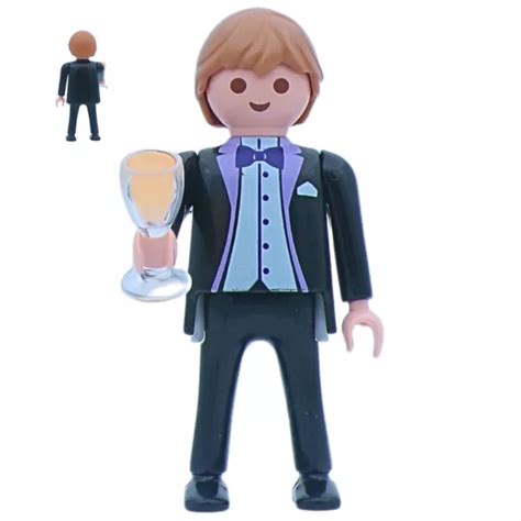 Figurine Playmobil Homme Avec Smoking Et Verre Eur Picclick Fr