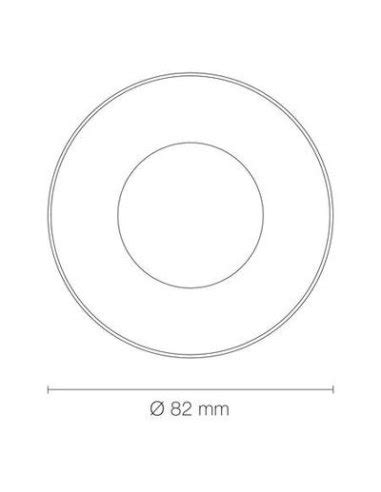 Collerette Spot Led Up Esthet Universal Ronde Blanc Dore Fixe Europole