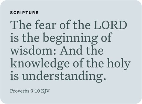 Proverbs 9 10 The Fear Of The Lord Is The Beginning Of Wisdom And The