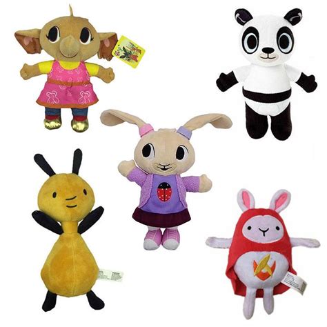 5pcs Lindo Conejo De Peluche Muñeca Sula Flop Pando Bing Bunny Soft