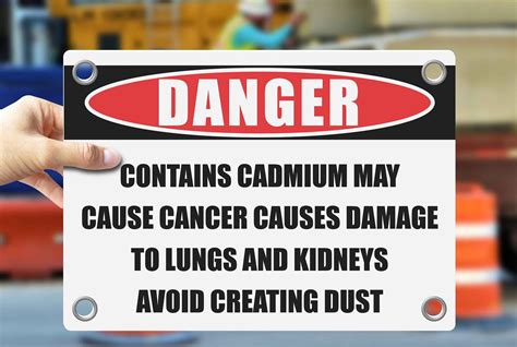 CONTAINS CADMIUM MAY CAUSE CANCER CAUSES DAMAGE TO LUNGS AND KIDNEYS