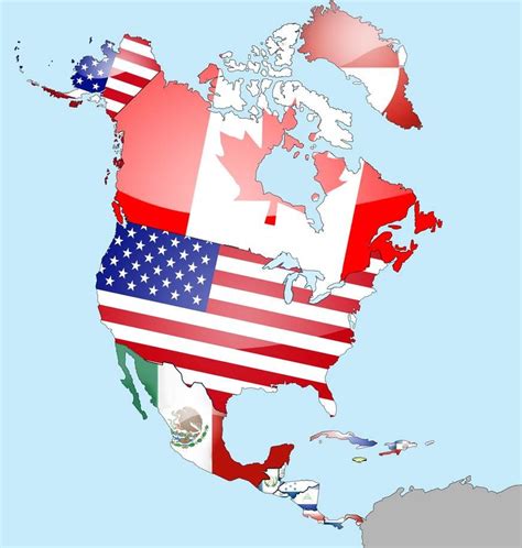 North america flag map by lg studio on deviantart – Artofit