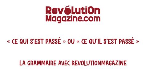 « Ce Qui Sest Passé Ou « Ce Quil Sest Passé Comment Lécrire