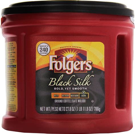 Amazon Folgers Dark Roast Ground Black Silk Coffee Oz Pack