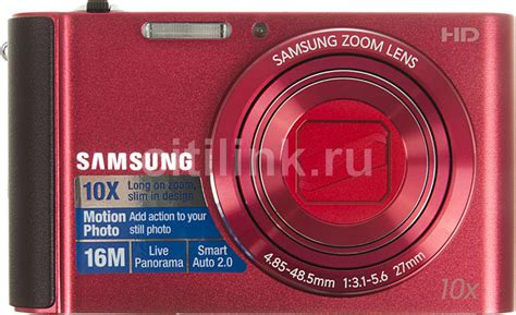 Характеристики Цифровой фотоаппарат Samsung ST200, красный (682073 ...