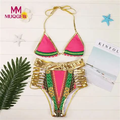 MUQGEW Sexy String Bikini Women Push Up Bandage Bikini Set Swimsuit