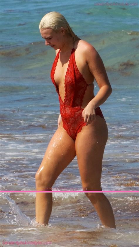 Maty Noyes In A One Piece Swimsuit Celebrity Bikini Style