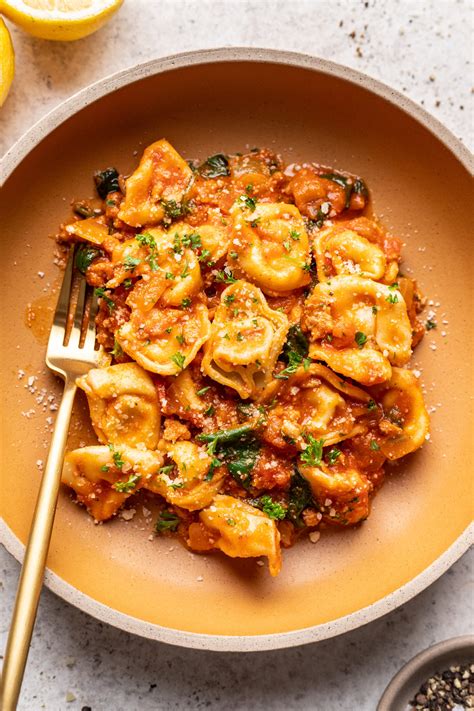 30 Minute Creamy Tortellini Pasta With Ground Turkey - Life is but a Dish
