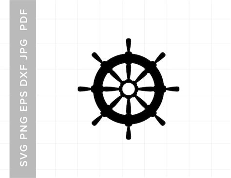 Ships Wheel Svg Bundle Vector Dxf Cut Files For Silhouette Png Svg