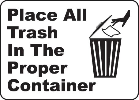 Printable Please Dispose Of Trash Properly Sign 58 OFF