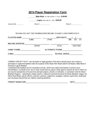 Travel Baseball Registration Form 2020 2024 Fill And Sign Printable