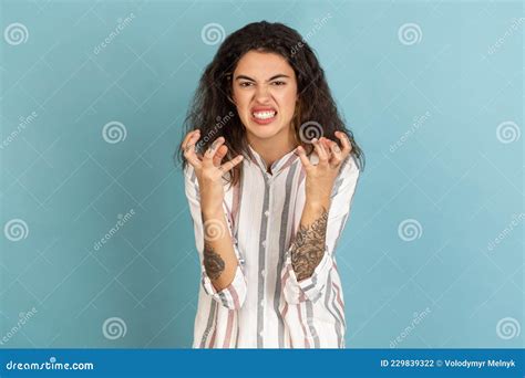 Angry Half Naked Man Having Problems And Hitting The Wall Royalty Free Stock Photography