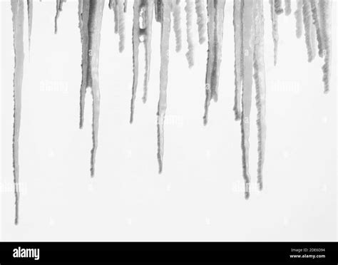 Icicles Hanging From Roof Of A Building Stock Photo Alamy