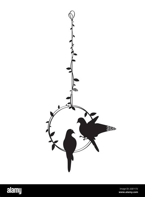 Love Bird Silhouette Branch