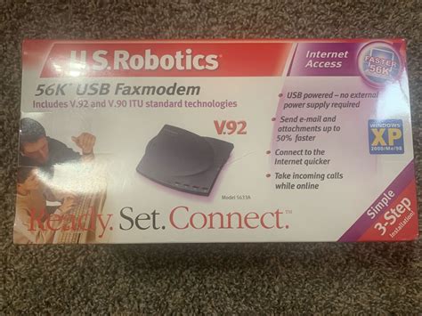 NEW U S Robotics 56K Fax Modem USB V 92 V 90 56K ITU USR5633A