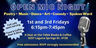 Open Mic Night At The Bookstore Cafe Tickets Multiple Dates Eventbrite