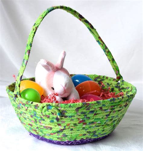 Purple Easter Basket Purple And Lime Easter Egg Hunt Basket Lime