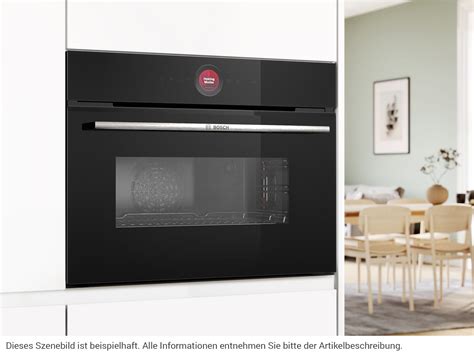 Bosch Cmg B Kompaktbackofen Mit Mikrowelle Schwarz