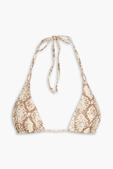 Melissa Odabash Cancun Snake Print Triangle Bikini Top The Outnet