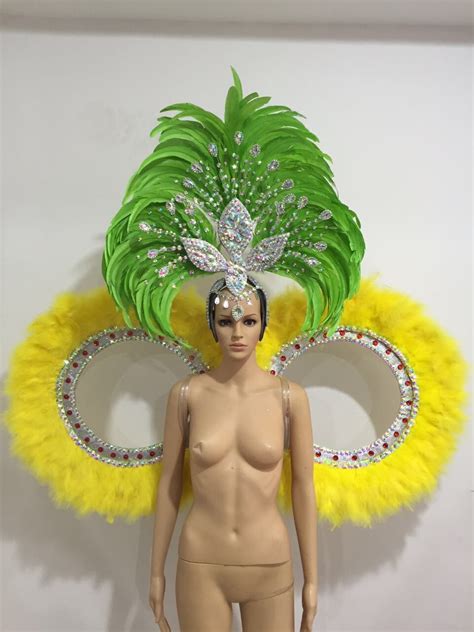 Ropa De Plumas Para Actuaciones En Escenario Tocado De Carnaval Pubs