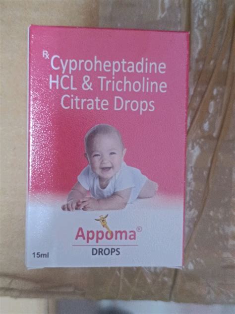 Appoma Cyproheptadine Tricholine Citrate HCL Drops At Rs 60