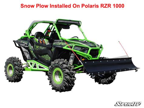 Super Atv Plow Pro Snow Plow For Polaris Rzr Xp 1000 And Rzr 900