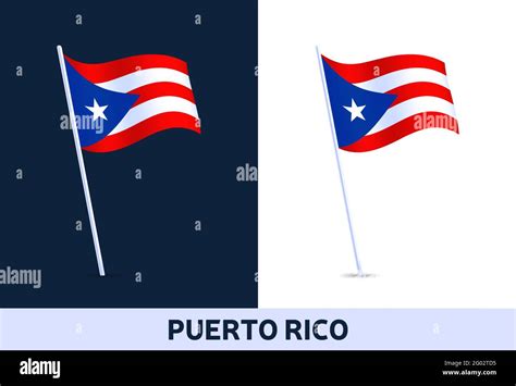 Bandera Vectorial De Puerto Rico Ondeando Bandera Nacional De Italia