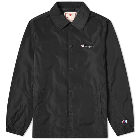 Champion Reverse Weave Script Logo Coach Jacket Black | END.