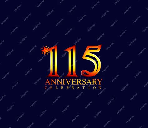Premium Vector | Bright color star design shape element 115 year