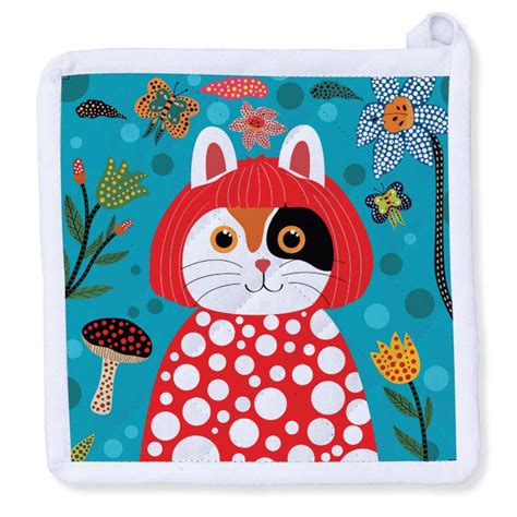 Yayoi Kusama Kusameow Potholder Naked Decor