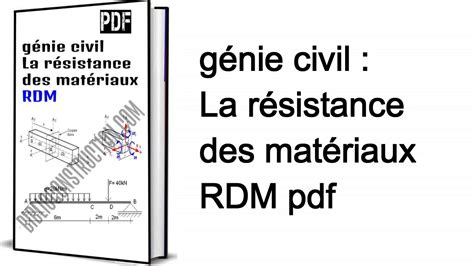 G Nie Civil La R Sistance Des Mat Riaux Rdm Pdf Youtube