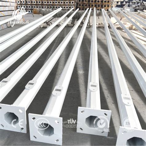 Hot Hip Galvanization LED Lighting Street Light Solar Steel Pole Galvanized Manufacture Garden
