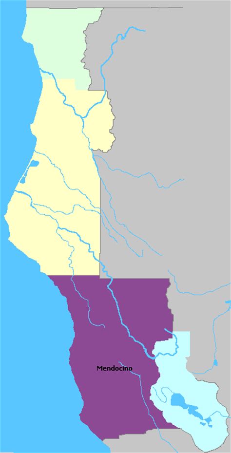 Map Of Californias North Coast Wine Regions