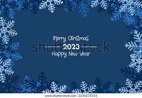 Beautiful Lively Merry Christmas Background Blue Stock Vector Royalty