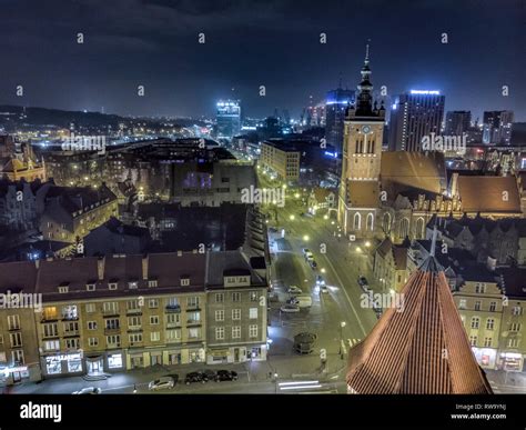 Gdansk Old Town at night Stock Photo - Alamy