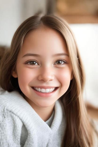 Premium Ai Image Radiant Joy Closeup Portrait Of A Captivating Smile