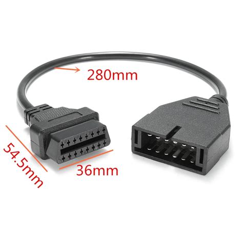 12 Pin Obd1 To 16 Pin Obd2 Convertor Adapter Cable For Gm Diagnostic Scanner Us