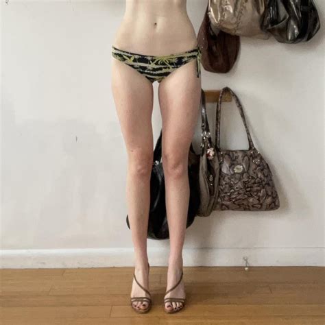 S PLAYBOY BIKINI BOTTOMS Black And Yellow Depop