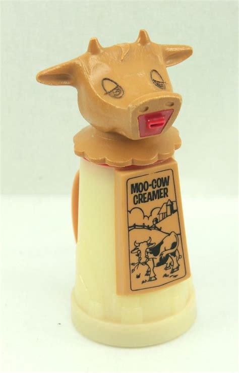 Moo Cow Creamer Vintage Figural Plastic Dispenser Whirley Industries