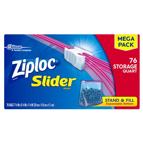 Ziploc Brand Storage Gallon And Storage Quart Bags With Grip N Seal Technology 204 Ct