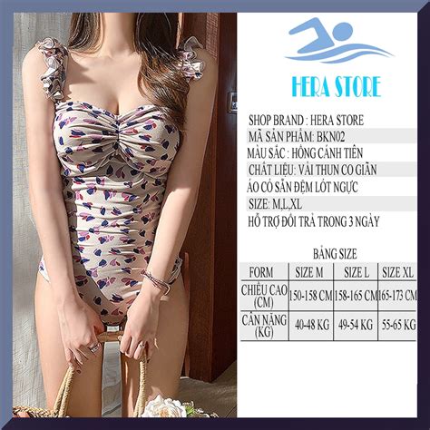 One Piece Beach Bikini Pink Flower Pattern STORE HERA KKN02 Shopee Malaysia