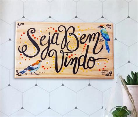 Bem Vindo Em Ripa De Madeira Produtos Personalizados No Elo7