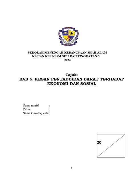 Soalan Kajian Kes Sejarah Ting 3 2023 Pdf