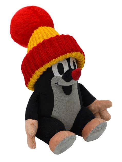 Мягкие игрушки Кротик (Чехия) :: Крот в красной шапке 20 см