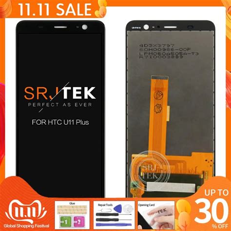 Srjtek 6 Lcd Display For Htc U11 Plus Lcd Touch Screen Digitizer