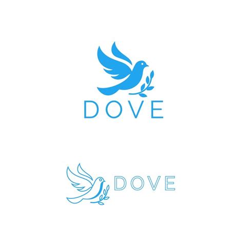 Conceptions De Logos Dove Mettant En Vedette Un Oiseau Stylisé En Vol