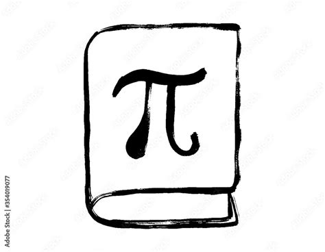 Pi Symbol Hand Drawn Icon Grunge Calligraphic Mathematical Sign